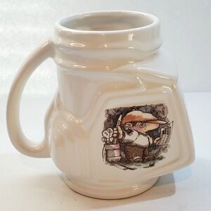 Vintage 1991 Golf Bag Shaped Coffee Mug Cup White Ceramic Sport Souvenir Taiwan